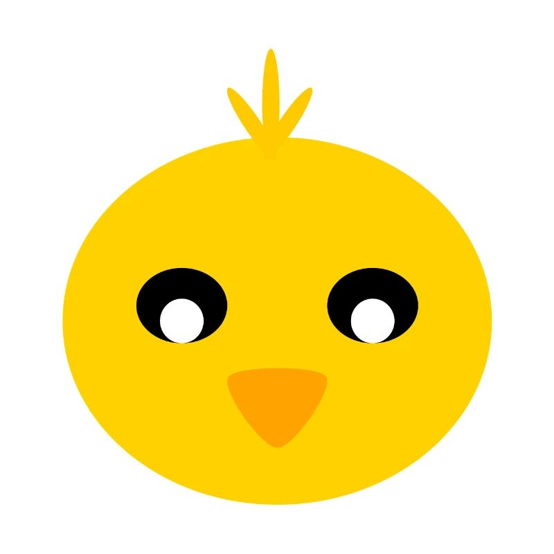 Visage de poussin