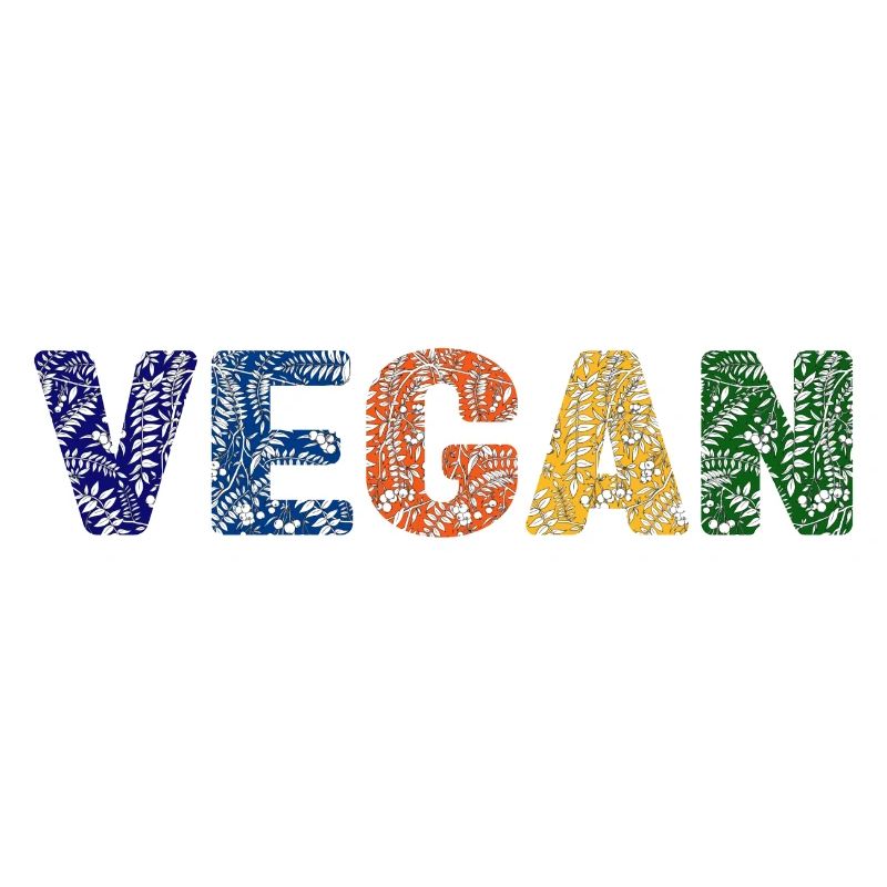 Veganes Muster - Primärfarben