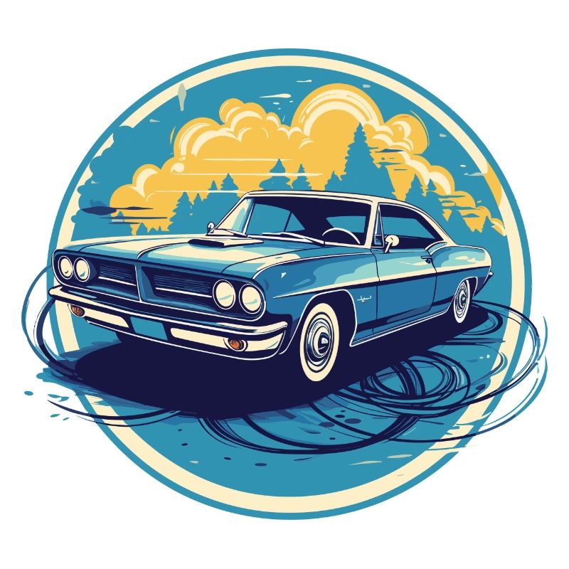 Vintage blauer amerikanischer Oldtimer