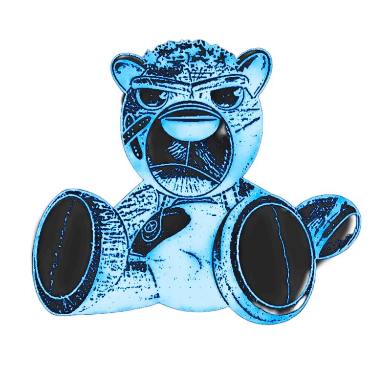Creepy Teddy Blue