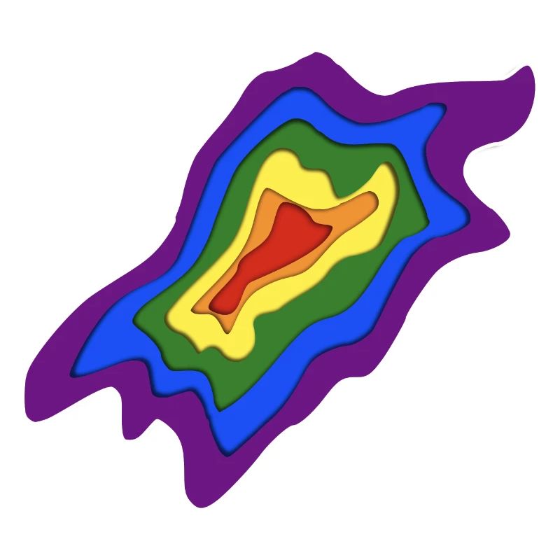 Drapeau arc-en-ciel de style Papercut