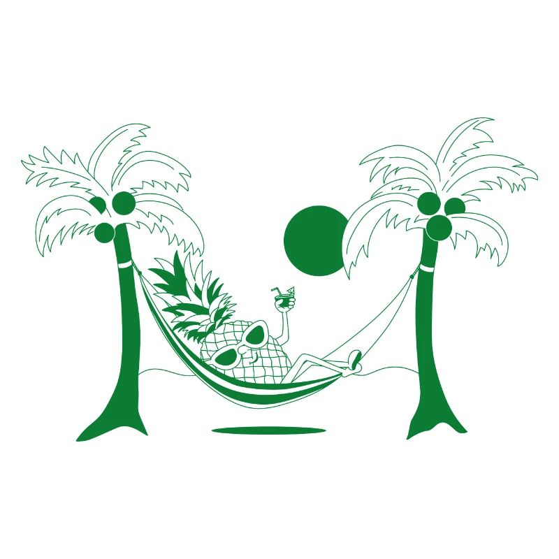 À la plage - Vert