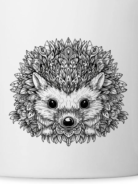 Cute hedgehog mandala