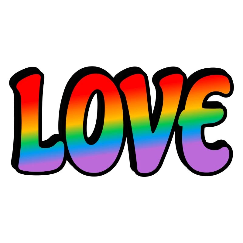 Retro Regenbogen Liebe