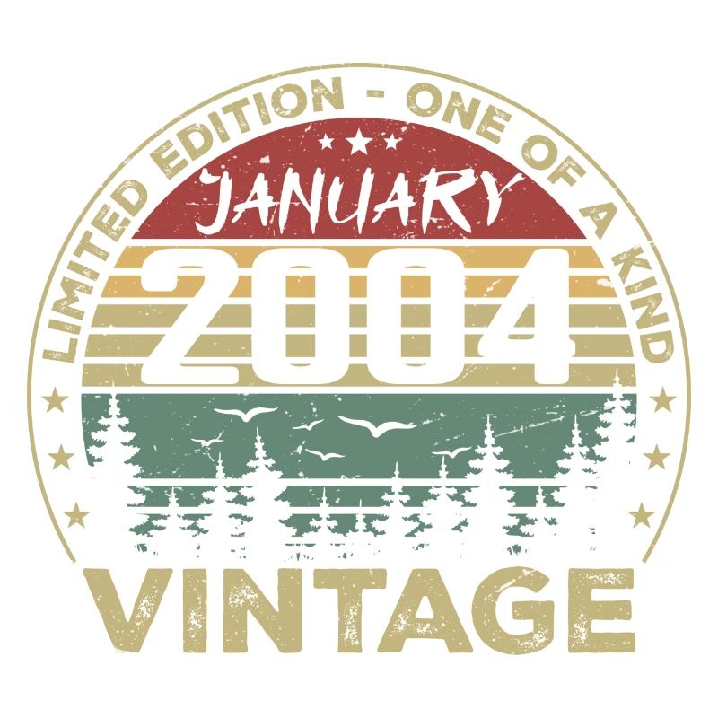 Vintage Janvier 2004 Anniversaire Janvier 2004