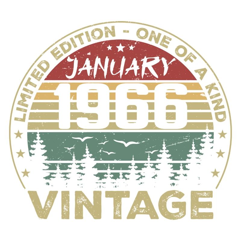 Vintage Janvier 1966 Anniversaire Janvier 1966