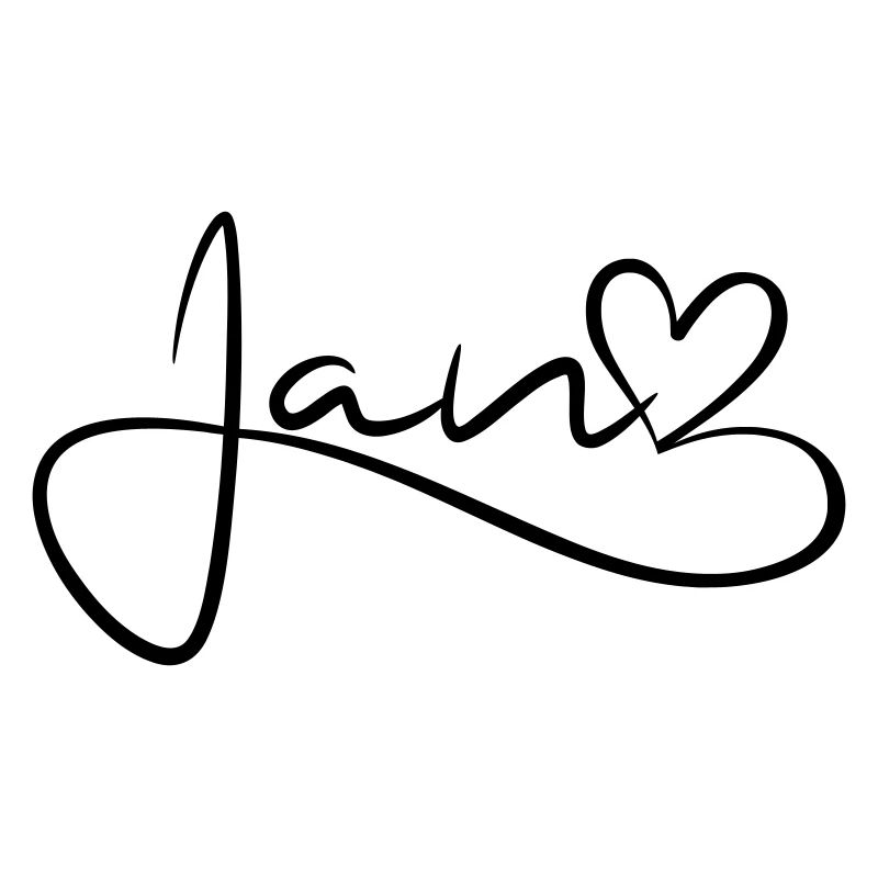 Jan Name Vorname Herzdekor