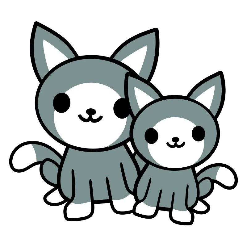 2 chats amis équipe équipage deux chatons de compagnie