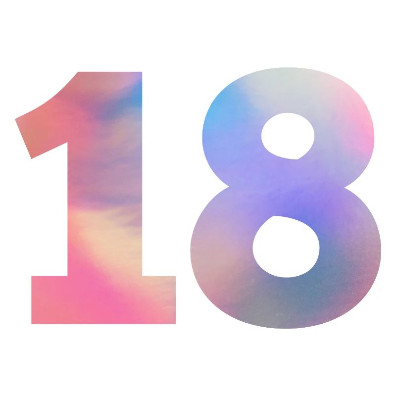 Numéro 18 coloré