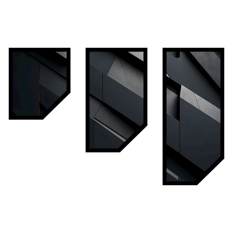 Geometric Dark Facade Pattern
