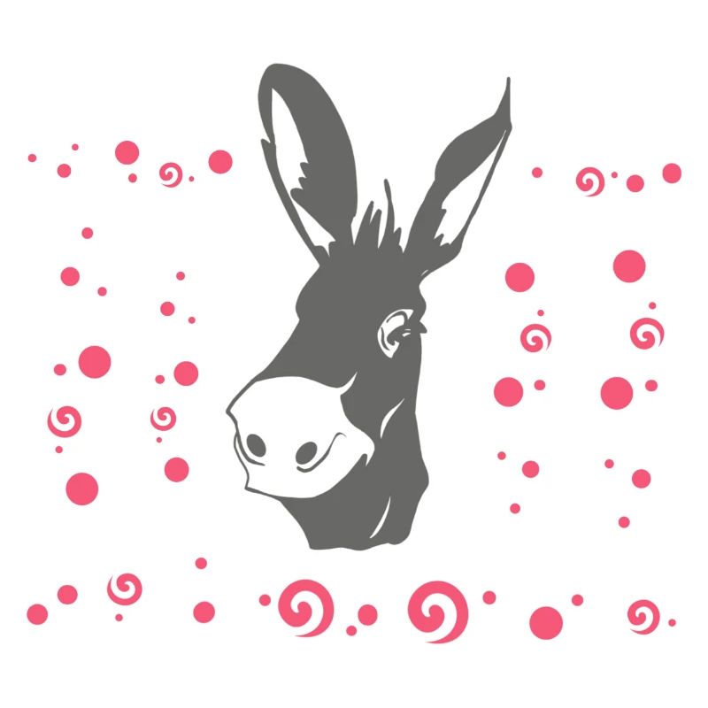 Gray Cute Donkey