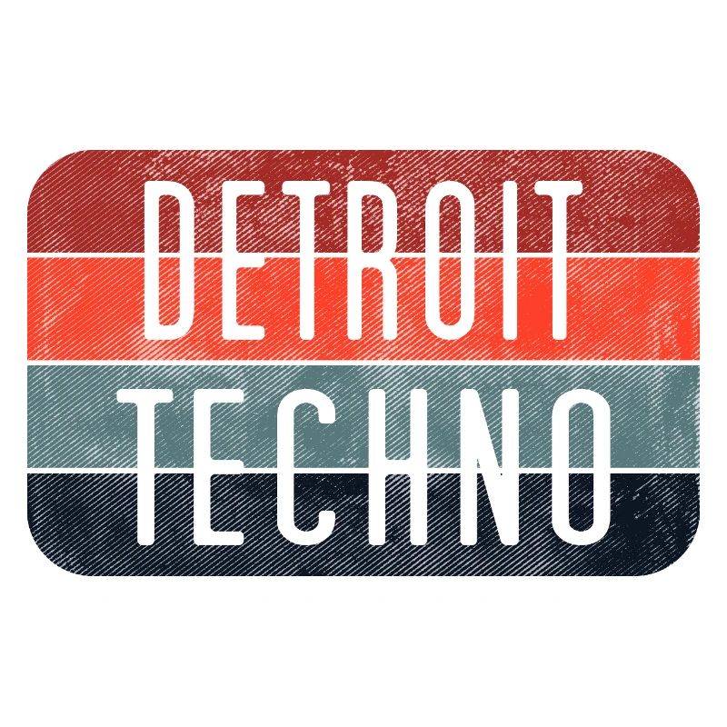 Detroit Techno Neon Emblem