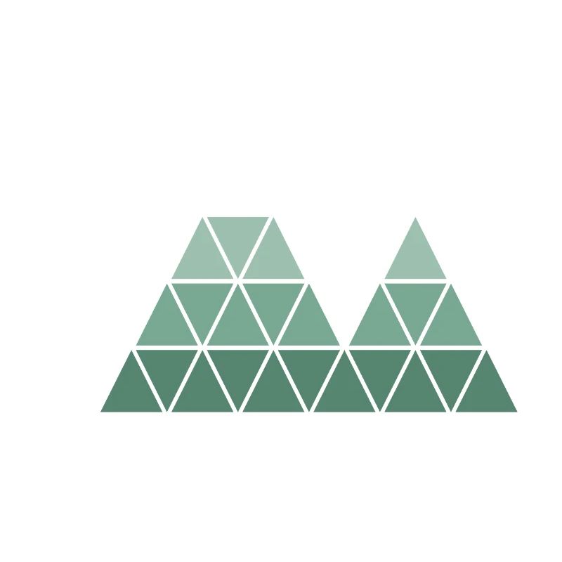 "Hiker" - Geometric Mountain Design