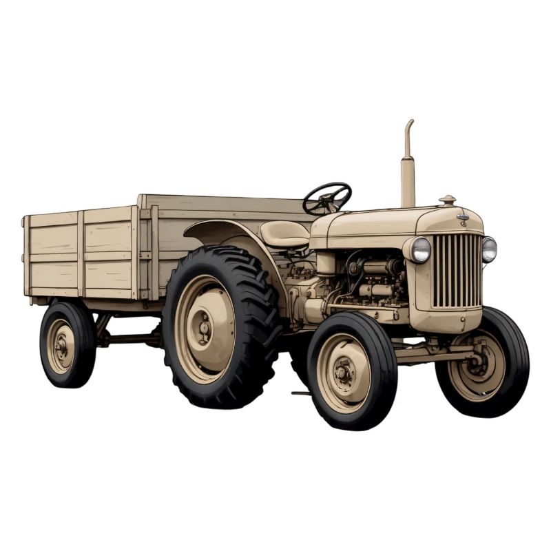 Vintagetraktor Feldarbeit
