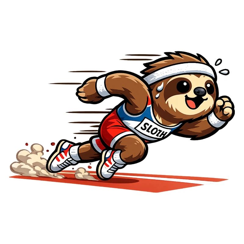 Sprinting sloth in running style