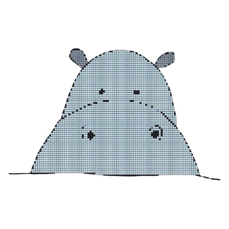 Hippopotame adapté aux pixels