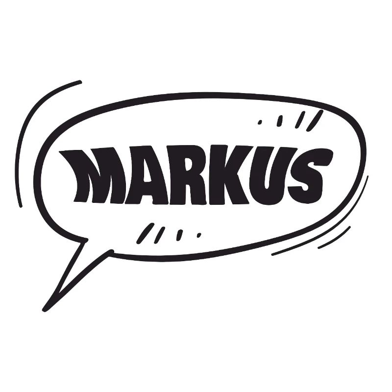 Markus speech bubble cartoon name
