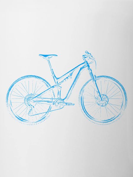 MTB Lineart Blue – Mountain Biker Gift
