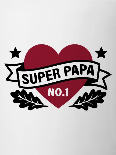 Super Papa Herz Abzeichen