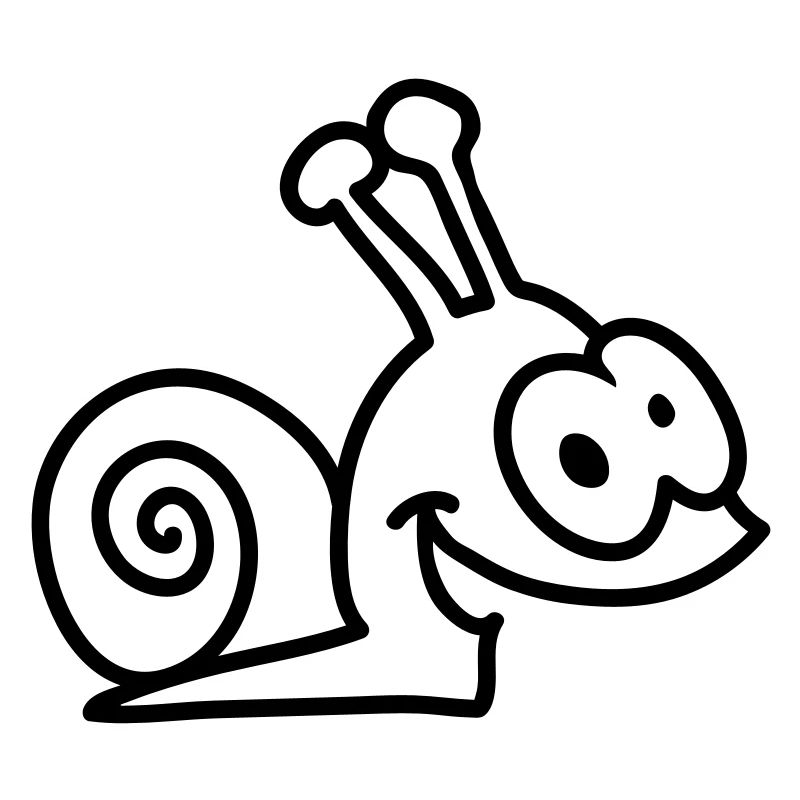 funny snail - line
