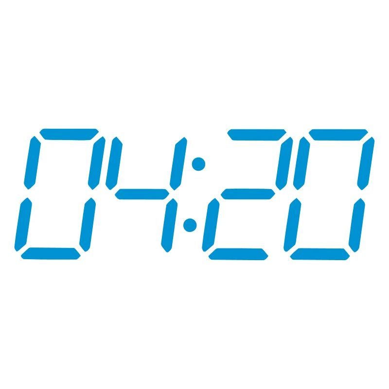 4:20 numérique à sept segments