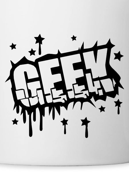 Geek Zerbrochenes Graffiti Design