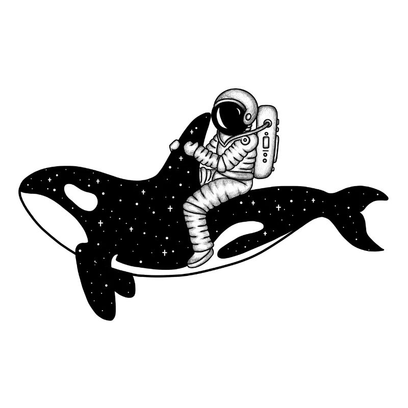 Astronaut on killer whale