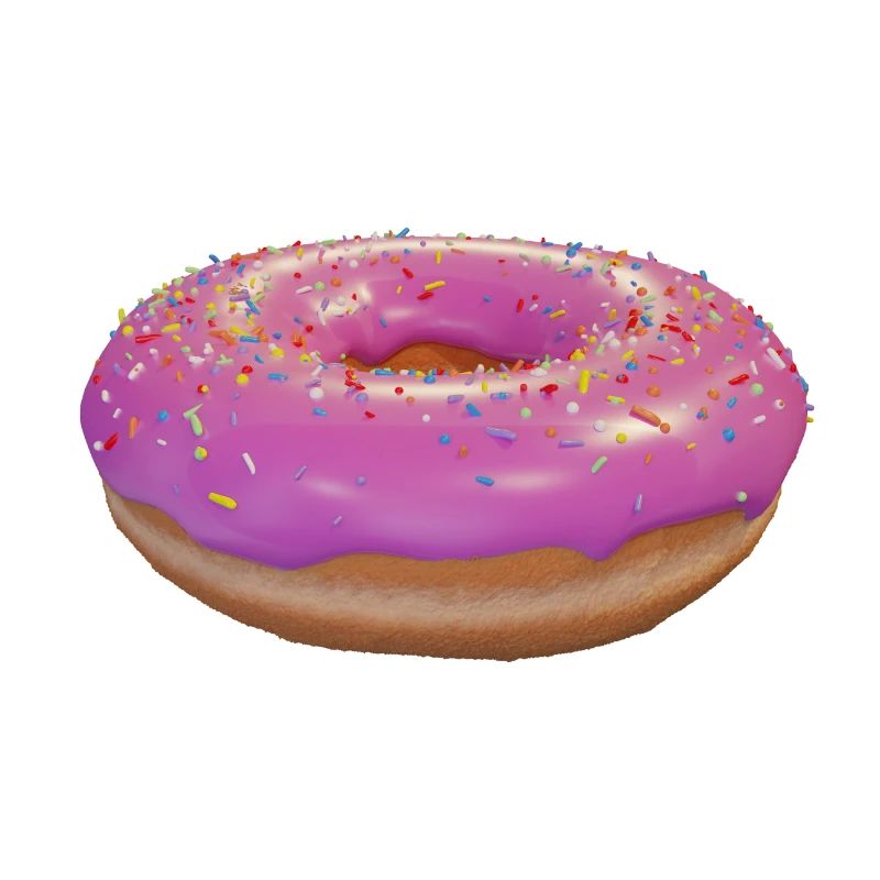 Pink Donut With Sprinkles
