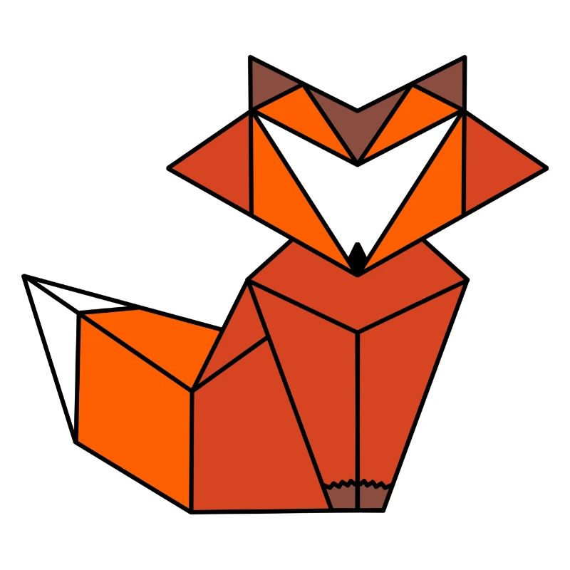 Fox Origami Stil
