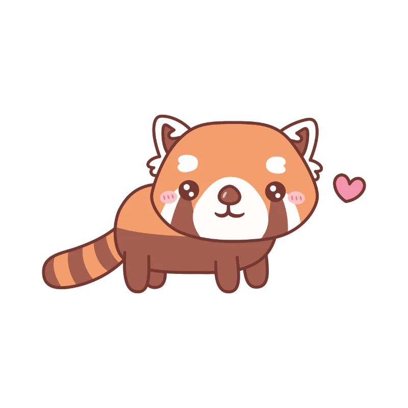 Cute Little Red Panda Doodle