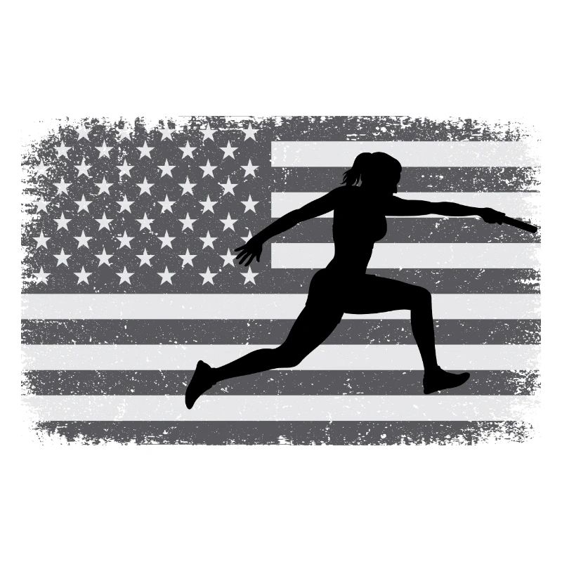Athlétisme d’athlète de course American Flag Relay