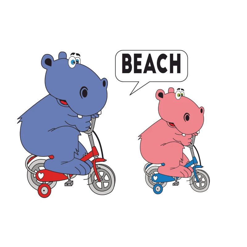 Lalli et Loops se rendent ensemble à la plage à vélo