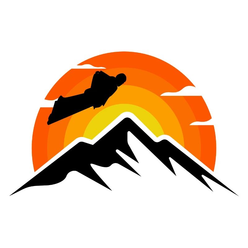 Wingsuit fliegen Base Jumping Skydiving Retro