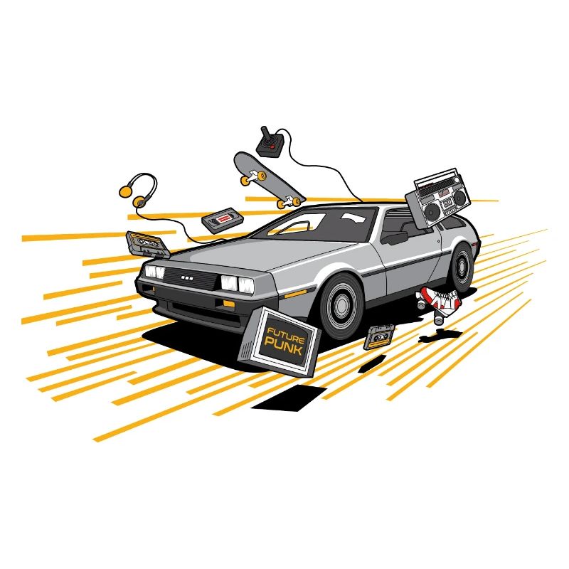 Delorean Oldtimer Youngtimer Retro Future jaune