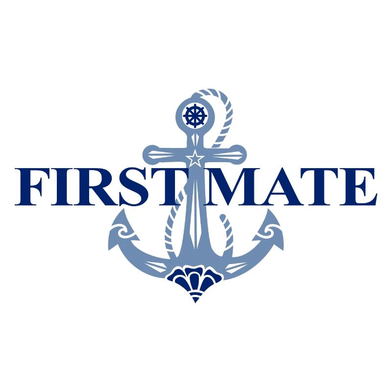 Anchor, Captain, First Mate, Sailing, Matching Pair