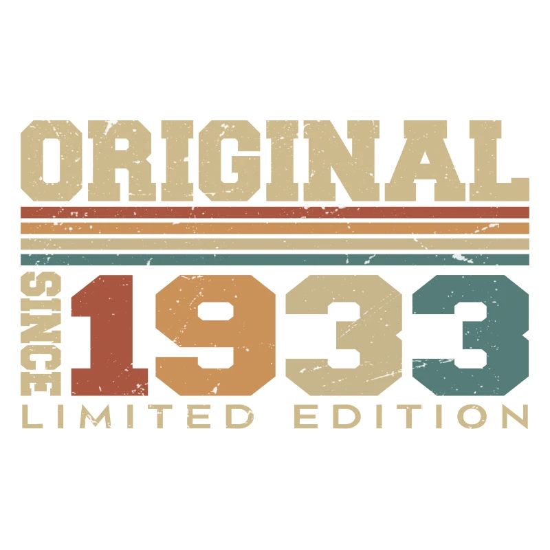 Original 1933 Rétro Cadeau 91 e Anniversaire 1933