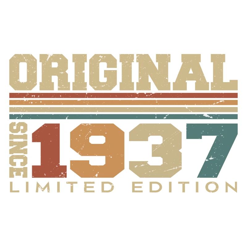 Original 1937 Rétro Cadeau 87 e Anniversaire 1937