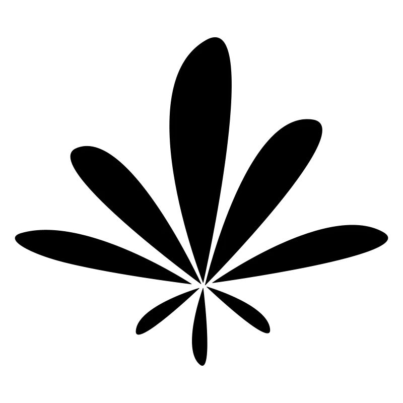 Hemp leaf rounded