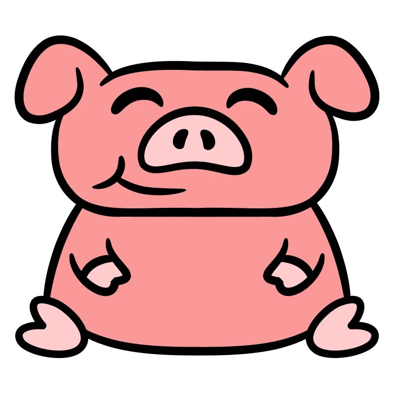 Assis Cochon Amour Petit Cochon Mignon