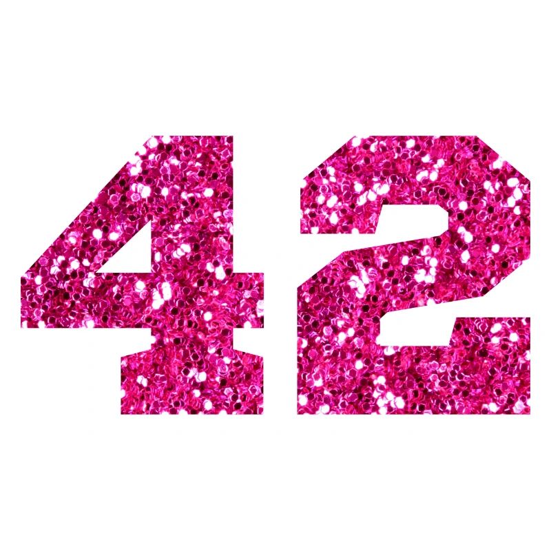 Nummer 42 Pink Glitter - 42. Geburtstag