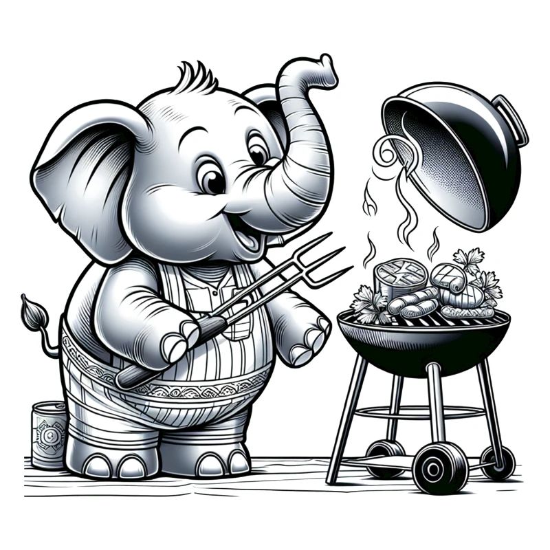 Cute BBQ Elephant