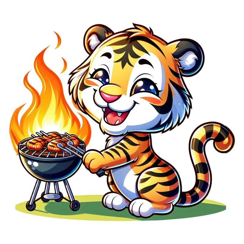 Cute BBQ Tiger
