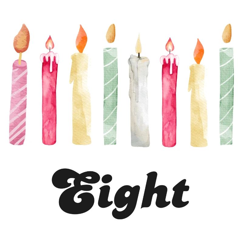 8th Anniversary Candle