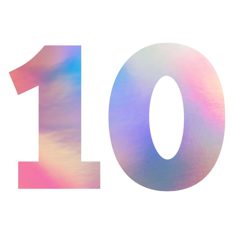 Numéro 10 coloré