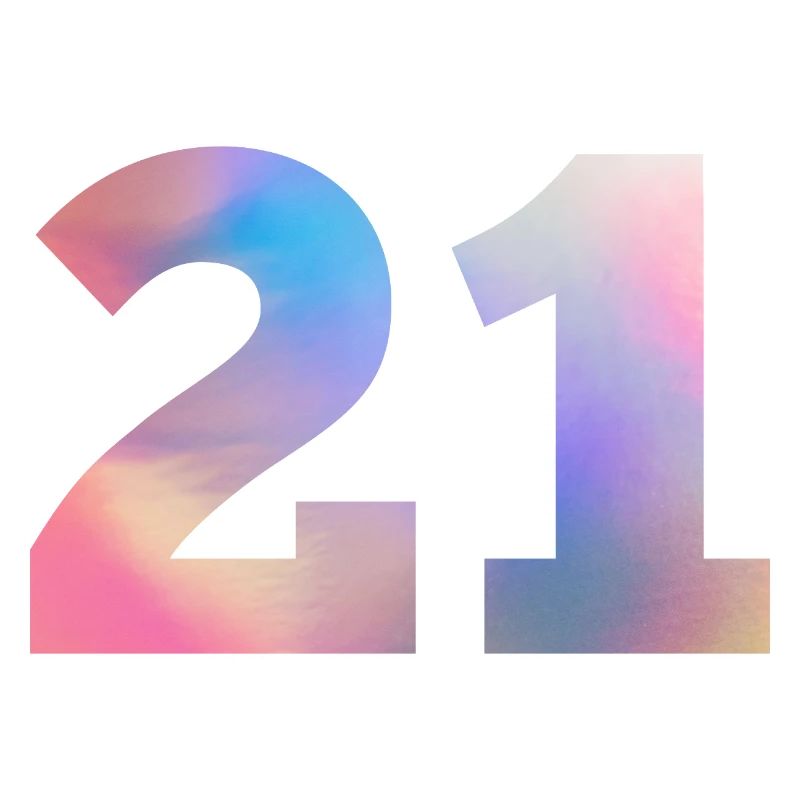 Numéro 21 coloré