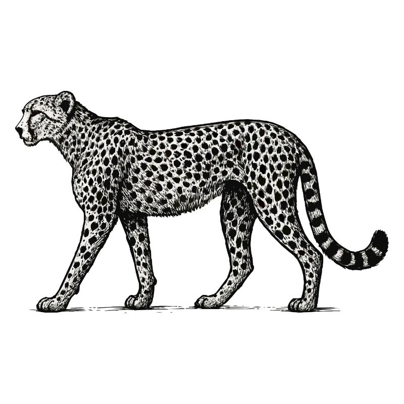 Motif léopard noir et blanc