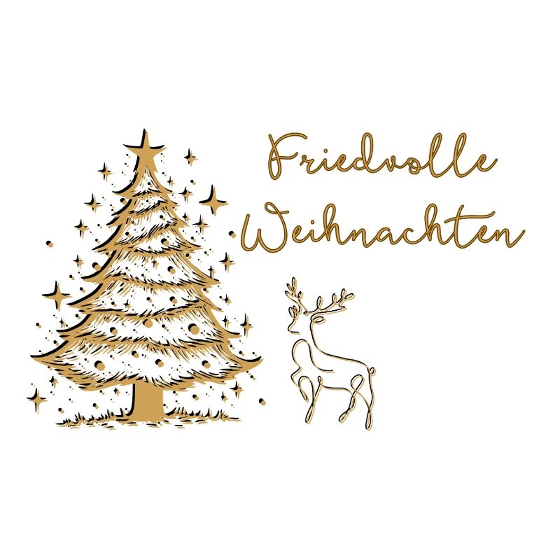 Noël paisible dans la forêt Cerf Arbre de Noël