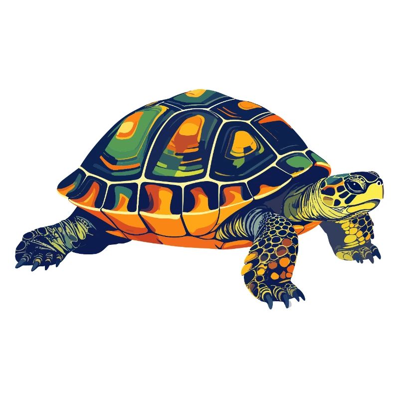 Colorful Mandala Turtle Great Tortoise