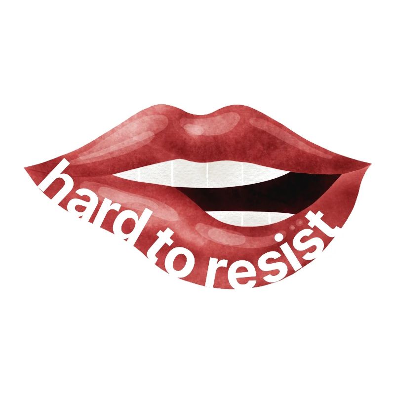Difficile à résister – Illustration des lèvres rouges