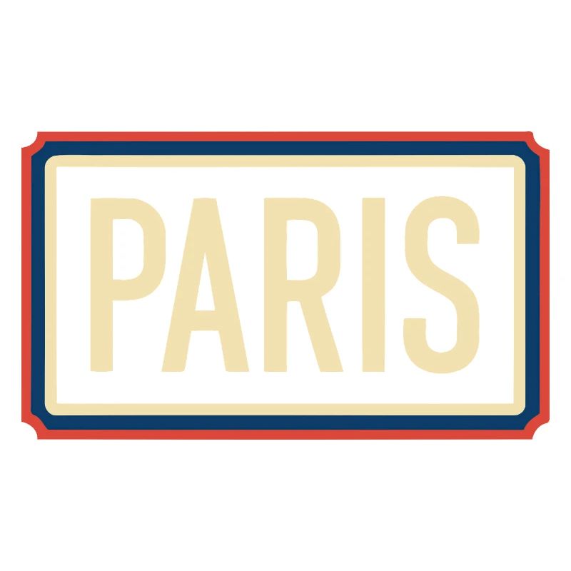 Pariser Retro-Abzeichen-Emblem